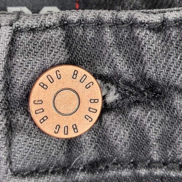 BDG Urban Outfitters Flare Jeans Womens Size 32 Distressed Bootcut Faded Black - Picture 4 of 11